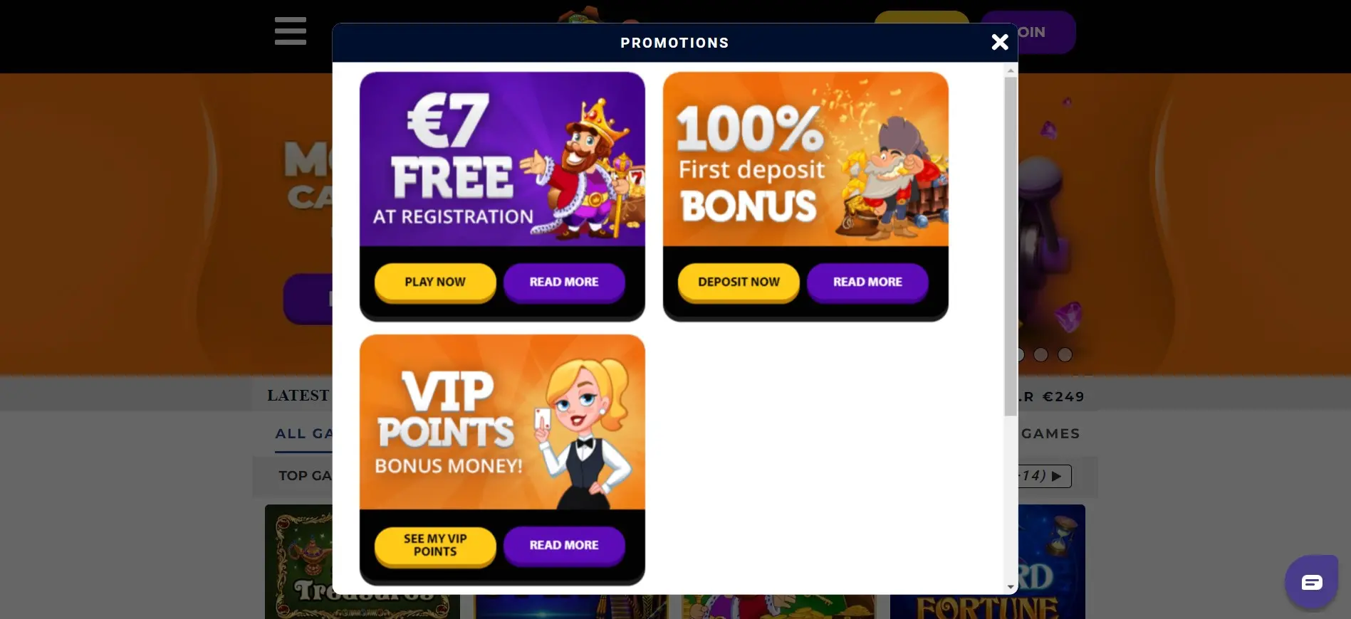 Gratorama casino bonuses and promotions