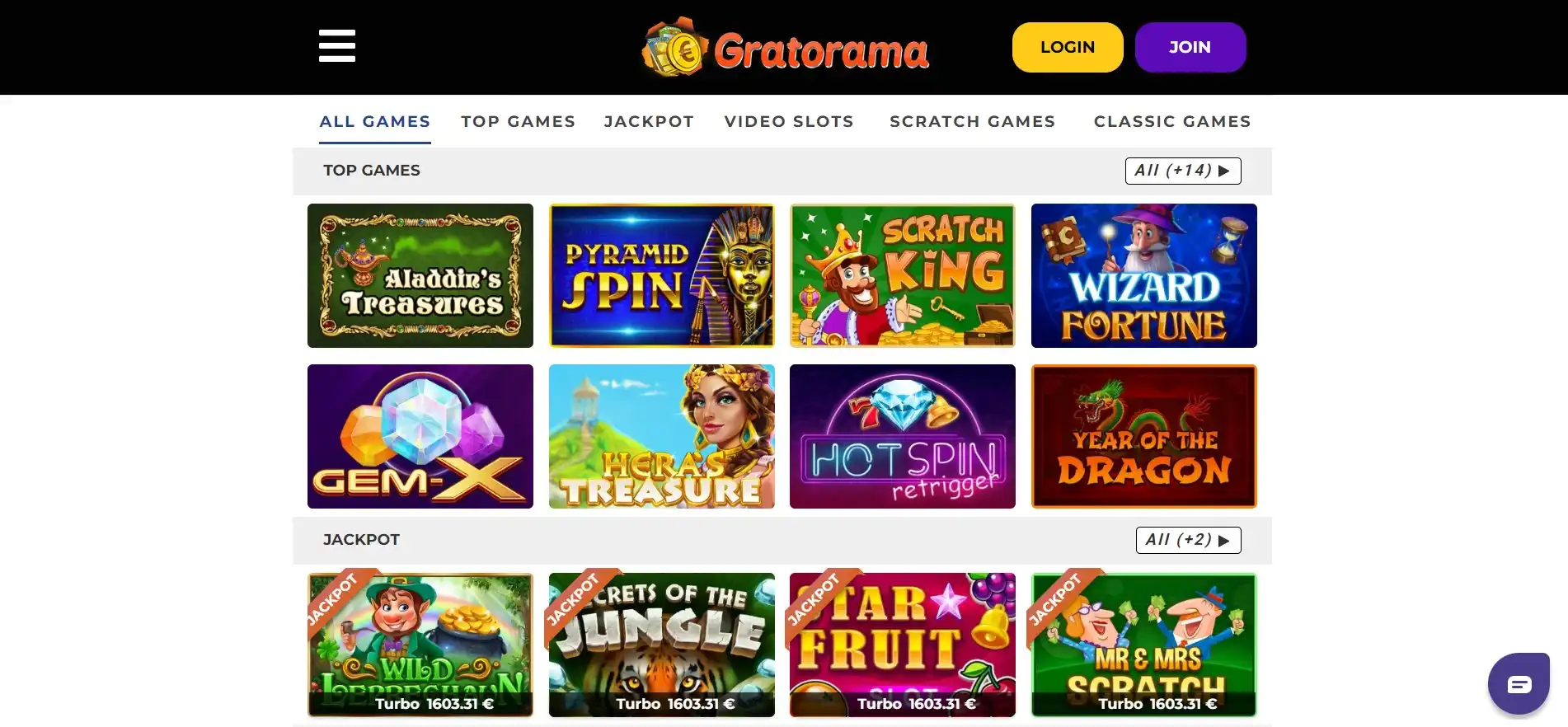Gratorama casino online slots