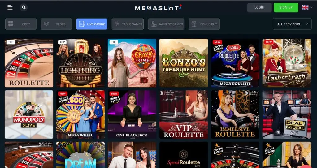 Megaslot live casino